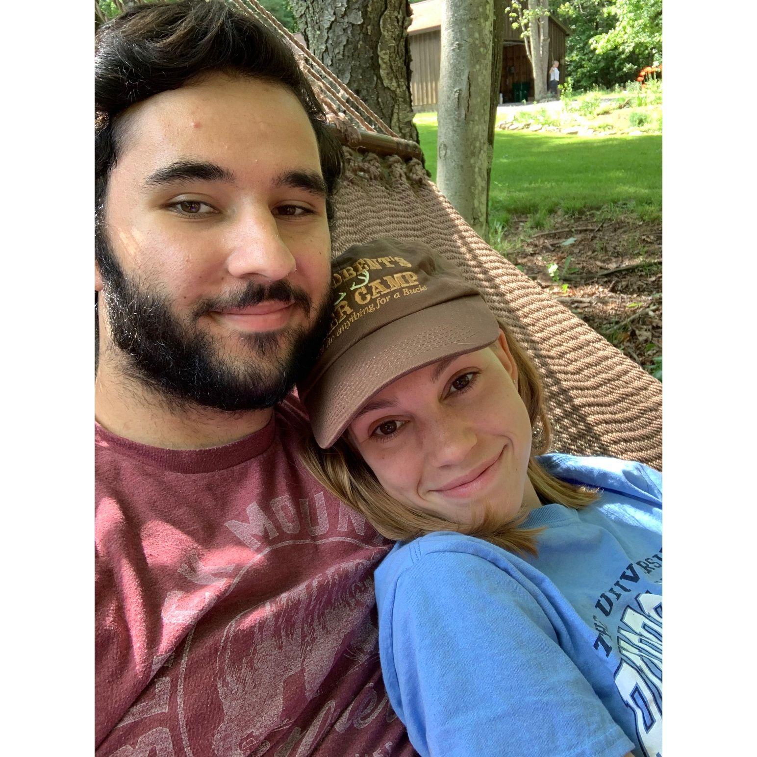 Hanging in the hammock at the Mountain House