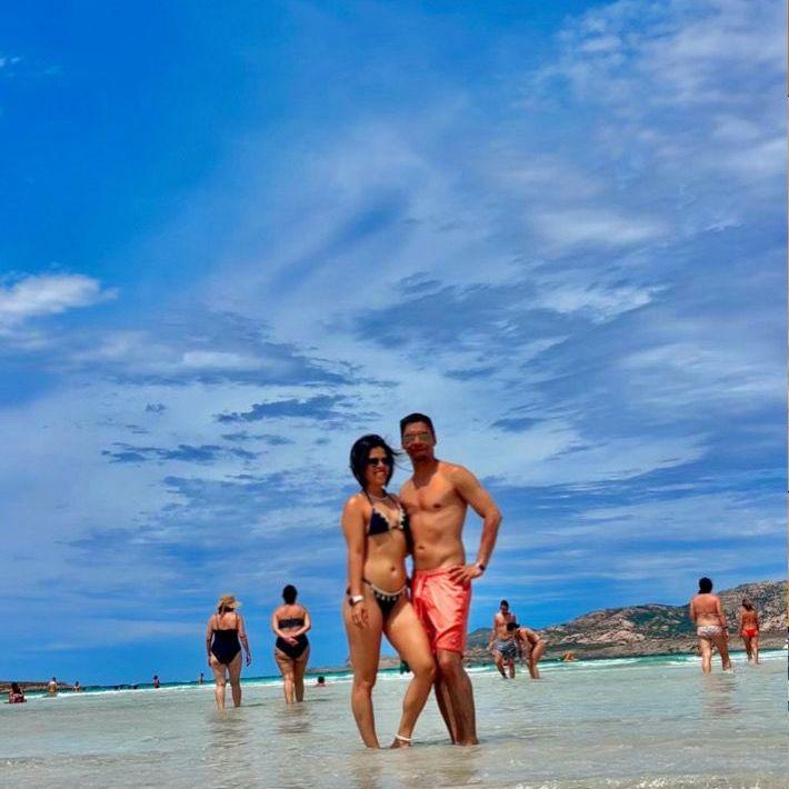 The most beautiful beach in Italy Spiaggia Dei Conigli crystal clear turquoise water