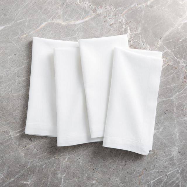 Abode White Cotton Napkins, Set of 4