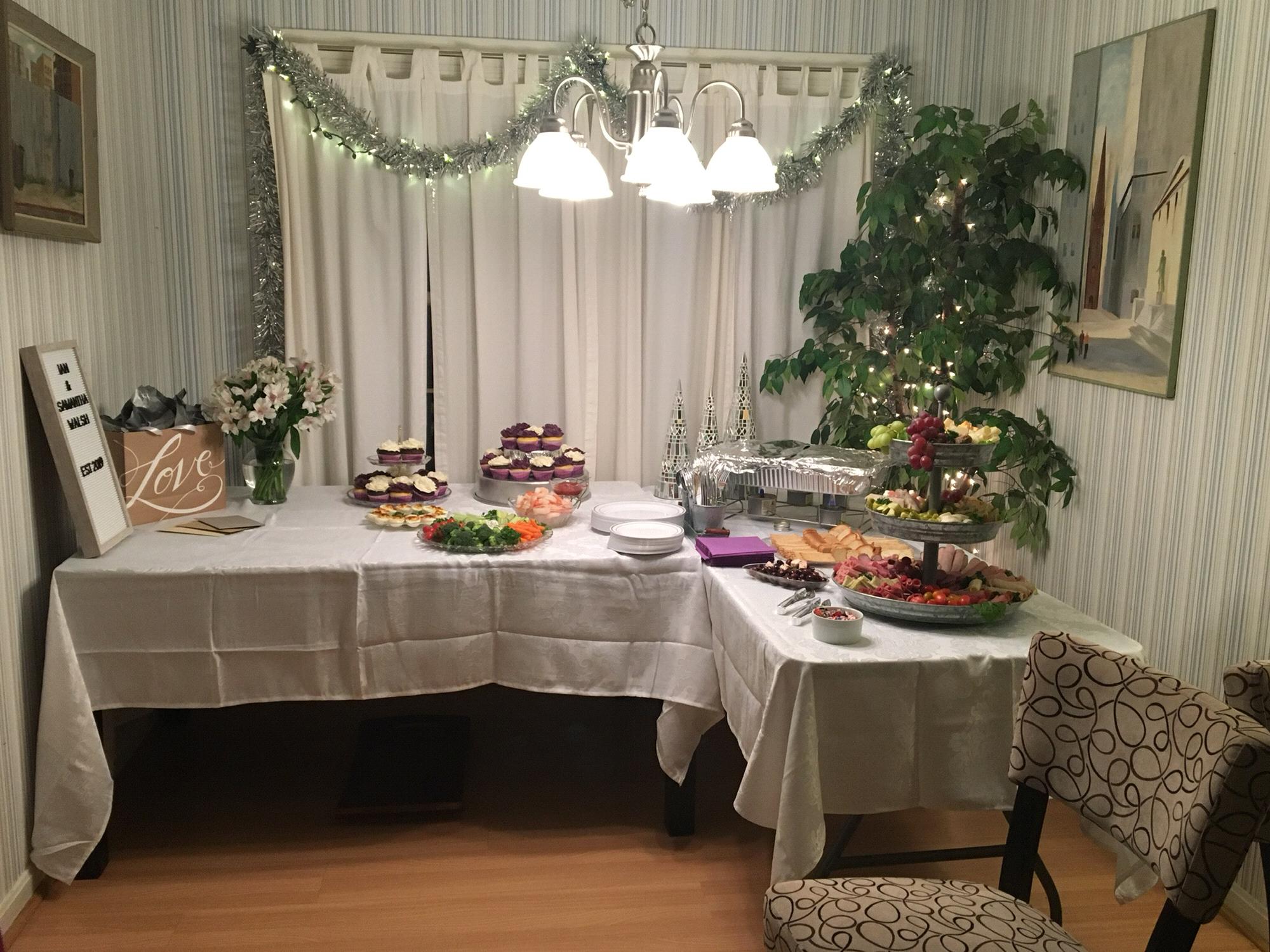 Setting up for the Engagement Party!