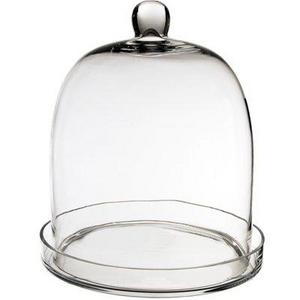 CYS EXCEL Cloche Bell Glass Dome with Tray