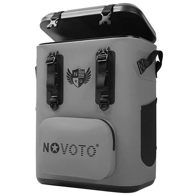 Novoto Magnetic Backpack Cooler 30 Can, Leakproof Insulated Backpack Coolers, Waterproof Soft Cooler Bag for Men & Women, One-Handed Quick Access for Beach, Lunch, Picnic, Kayak, Car, Camping & Party