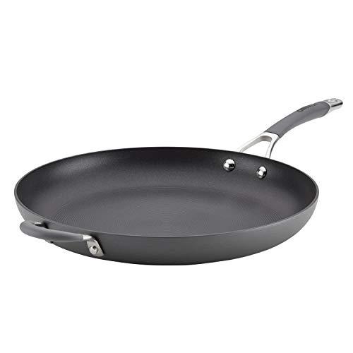 Circulon 83906 Radiance Hard Anodized Nonstick Frying Pan / Fry Pan / Hard Anodized Skillet with Helper Handle - 14 Inch, Gray