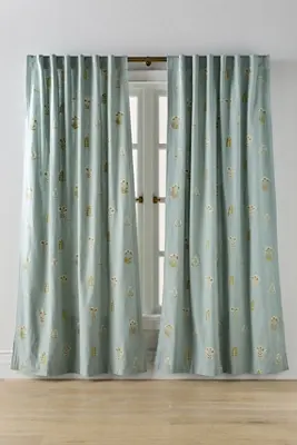Rosalie Cotton Embroidered Floral Curtain