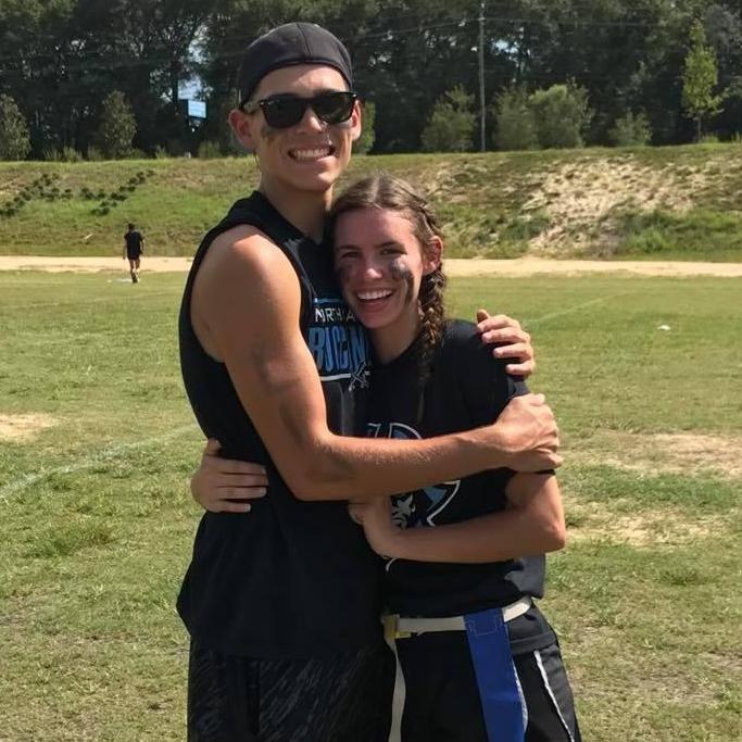 senior powder puff football game, 2016