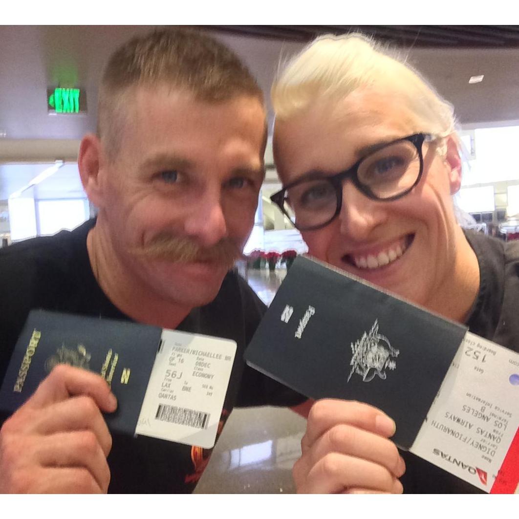 Heading to Australia to meet the family