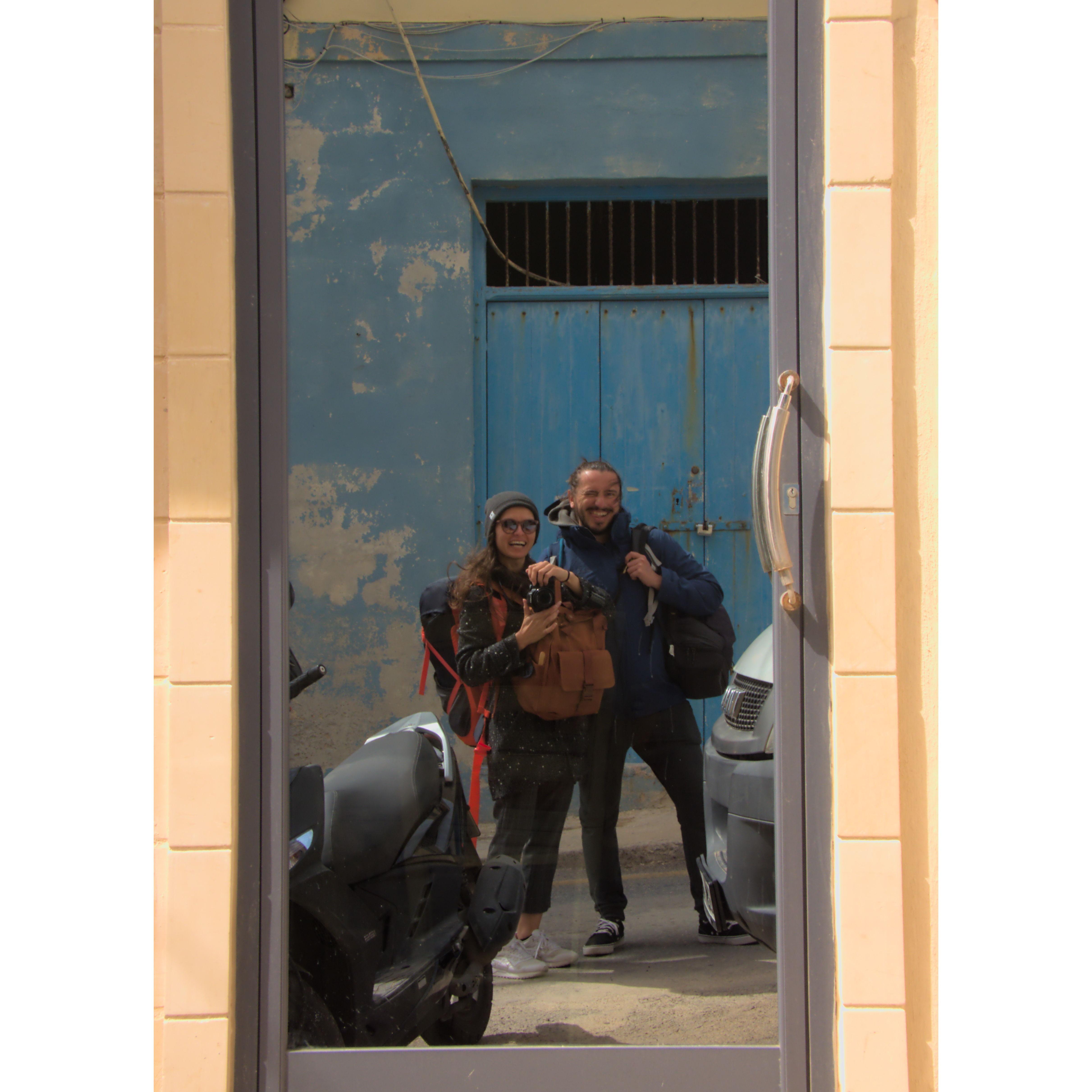 Fatma has this thing where she has to take a picture of us when we walk in front  of a mirror in a new city.