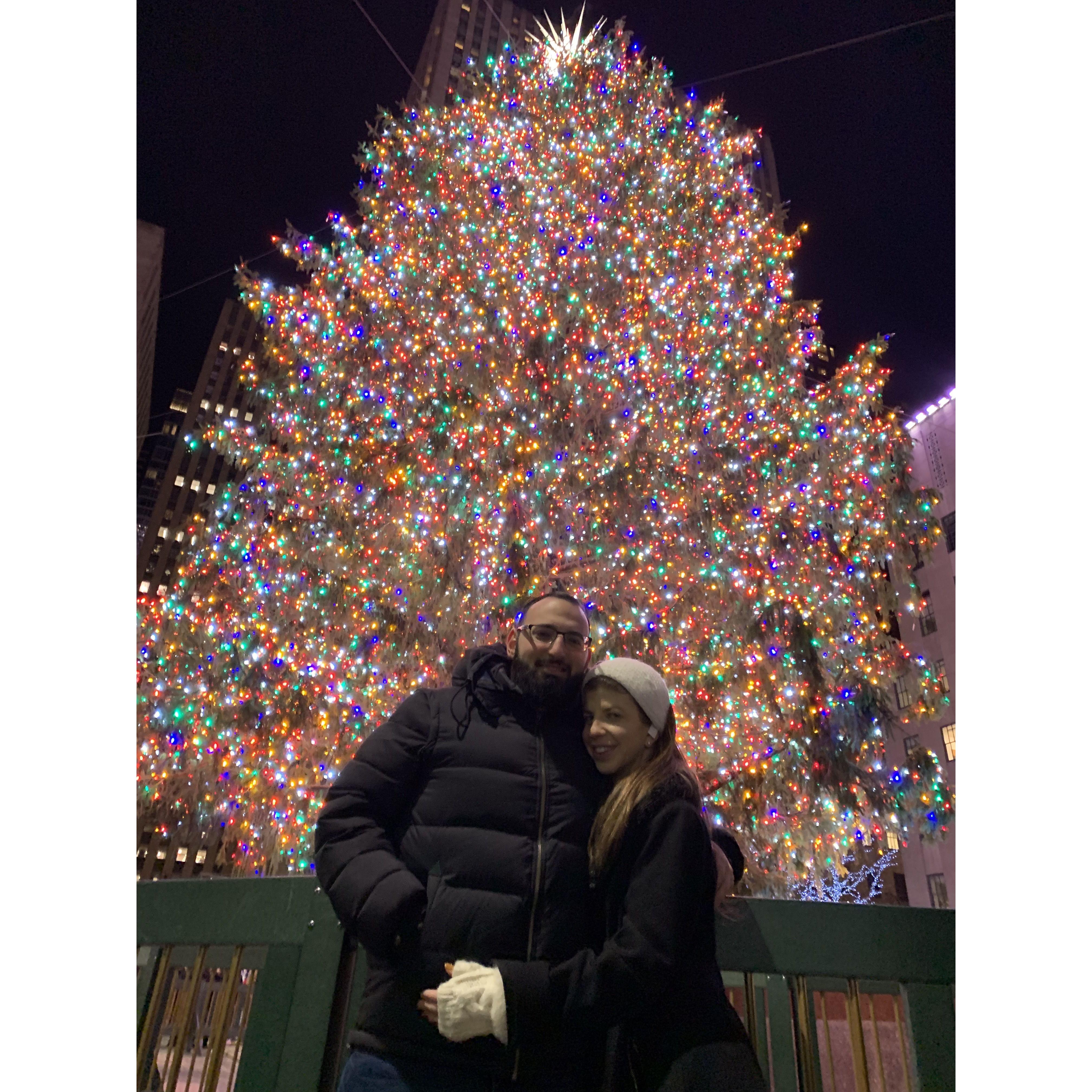 One of our first date nights out - in the city, during the holiday time!