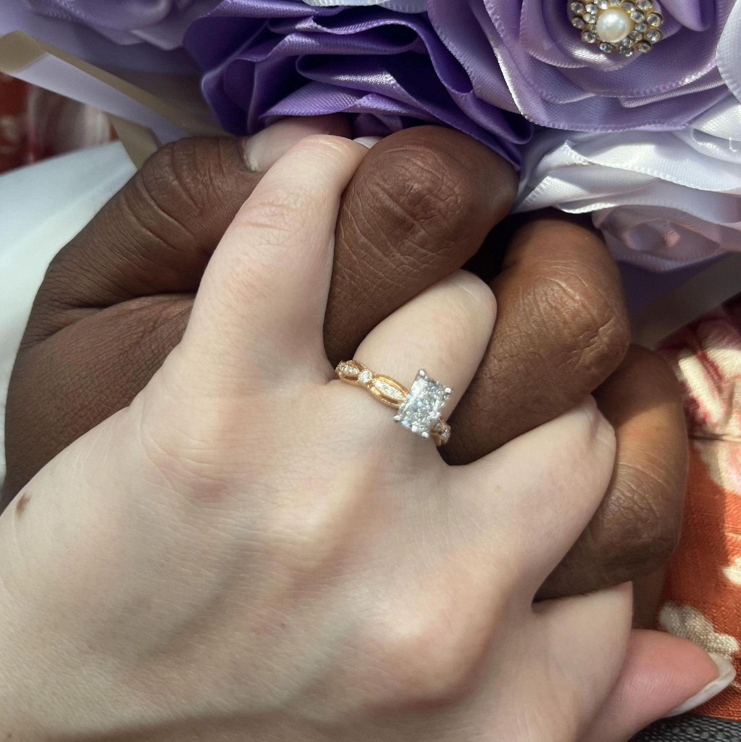 First ring pic on Emily's phone