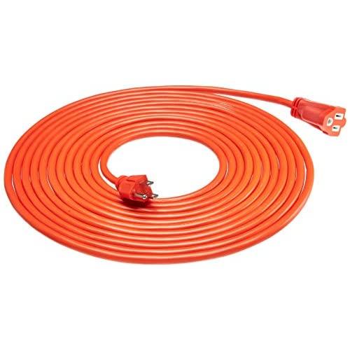 AmazonBasics 16/3 Vinyl Outdoor Extension Cord, Orange, 25 Foot