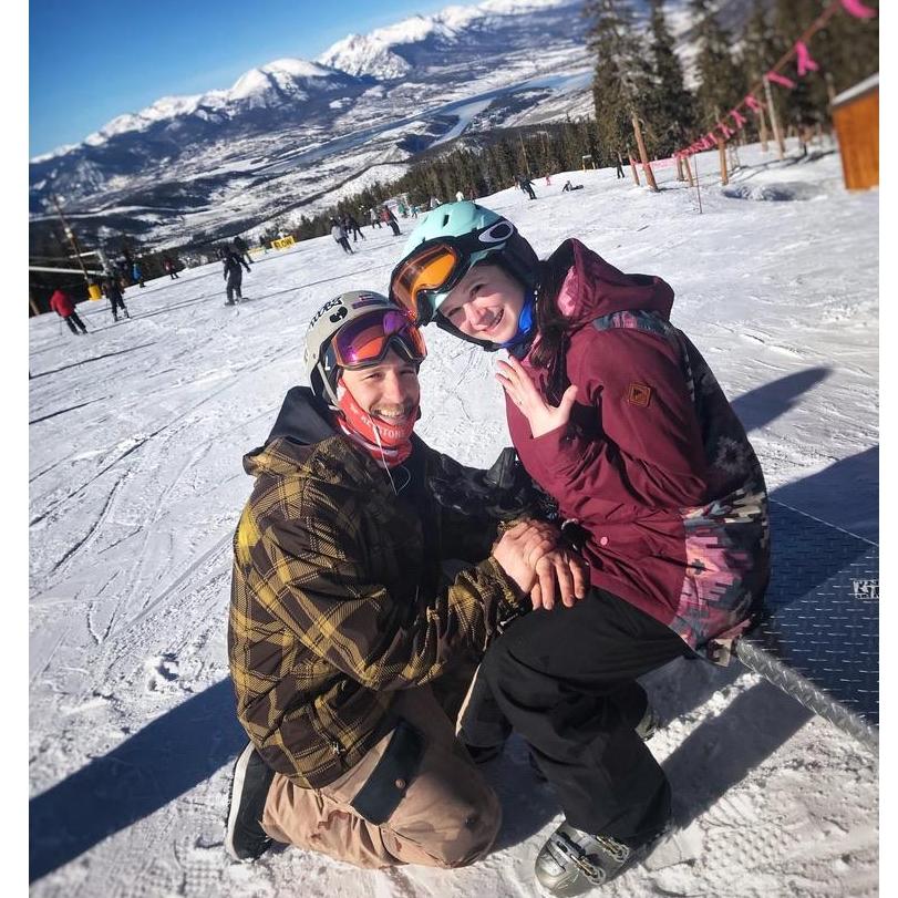 We're engaged! At the top of Keystone, 12/26/2020