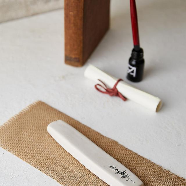 Handmade Ceramic White Mezuzah Case with...