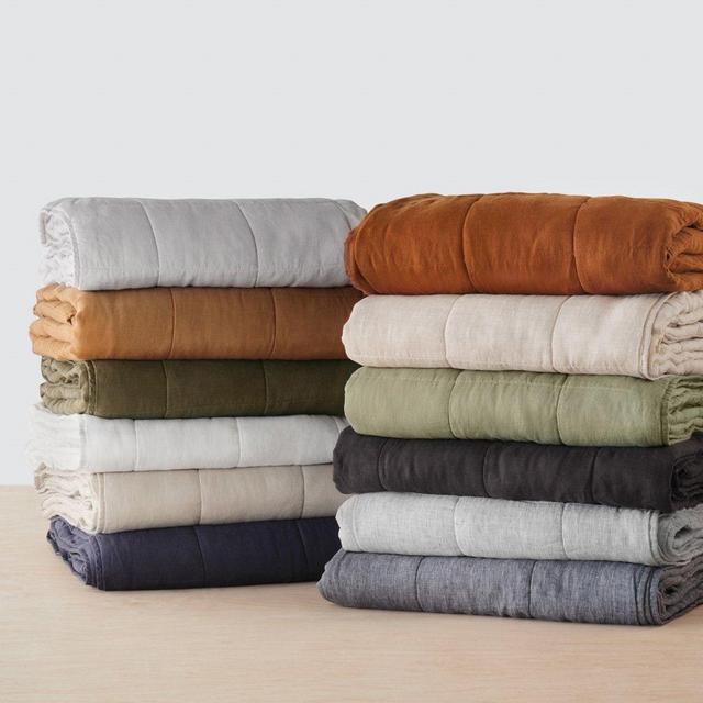 Stonewashed Linen Quilt - Sienna