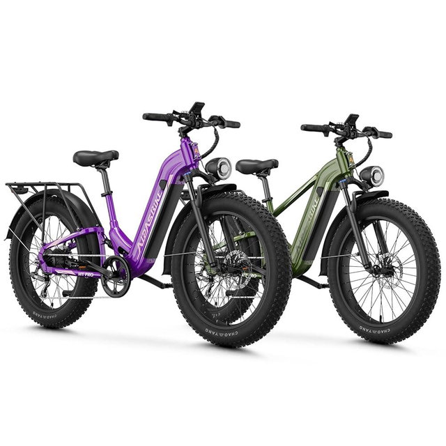 Aipas M1 Pro & M2 Pro Electric Bike Combo, 1800W Peak Motor Fat Tire EBikes for Adults, 36MPH Electric mountain Bike with 48V 17.5Ah Battery, 4.0" All-Terrain Tires, 7 Speed, 85 Miles Long Range