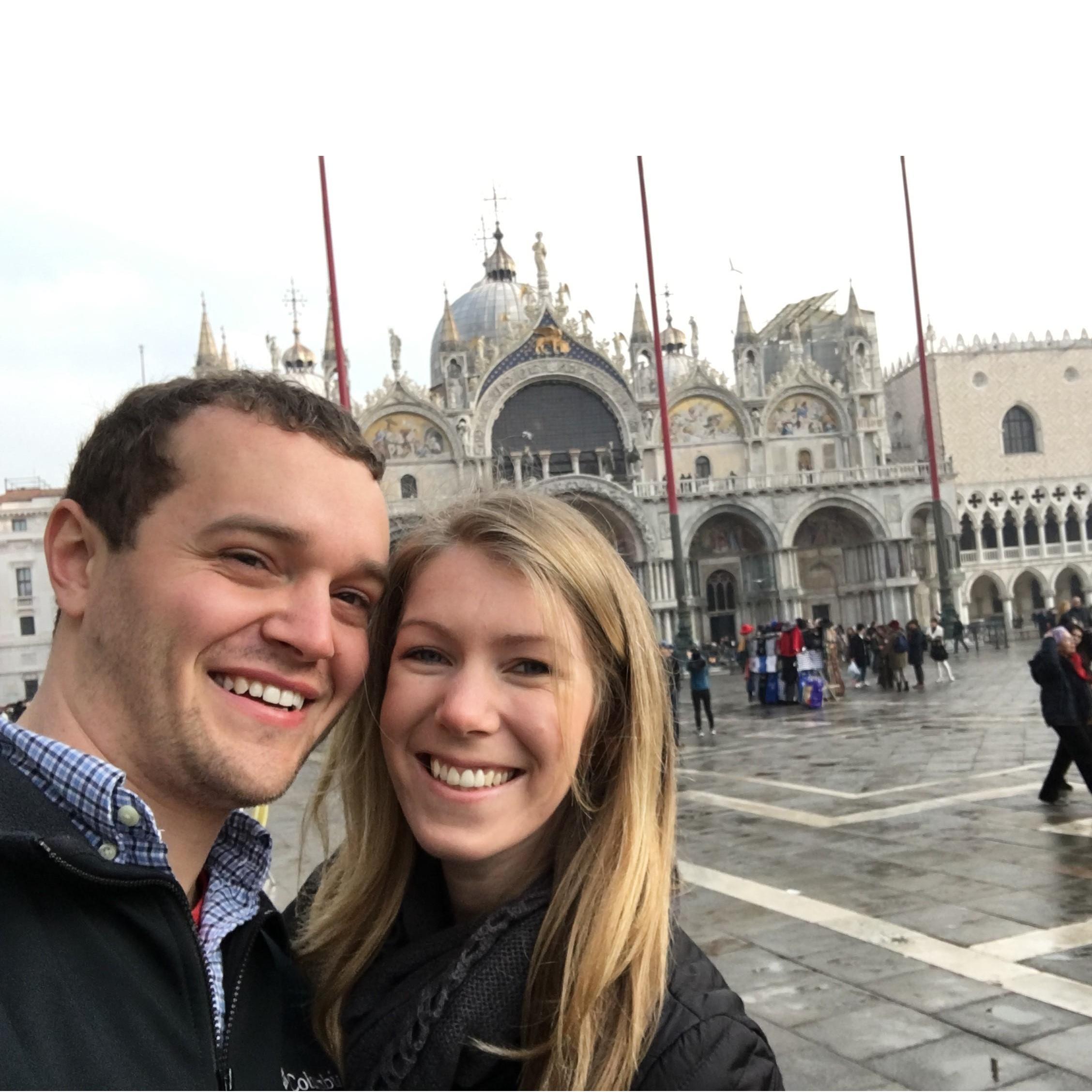 Nine months into dating, we took our first big trip together to London and Venice! This trip holds great memories because we knew from that moment we had both found a travel buddy for life.