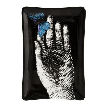 Blue Butterfly Rectangular Ashtray