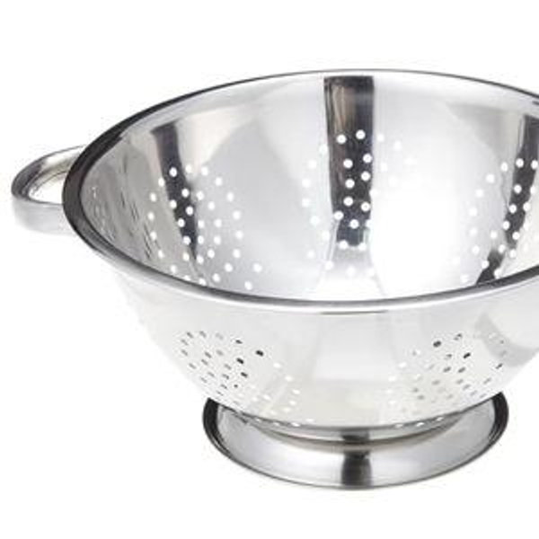 EXCELSTEEL Heavy Duty Stainless Steel Colander 5 Qt | Easy Grip Handles | Self-Draining Base | Mirror Polished | Dishwasher Safe | Pack of 1