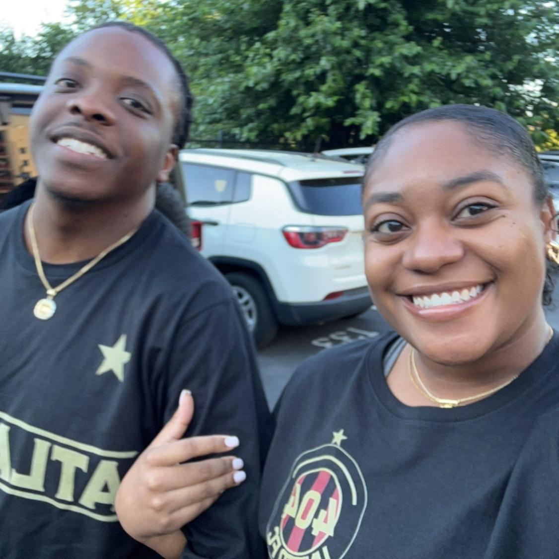 Our first picture together and first Atlanta United game.