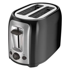 BLACK+DECKER 2-Slice Extra Wide Slot Toaster, Classic Oval, Black with Stainless Steel Accents, TR1278B