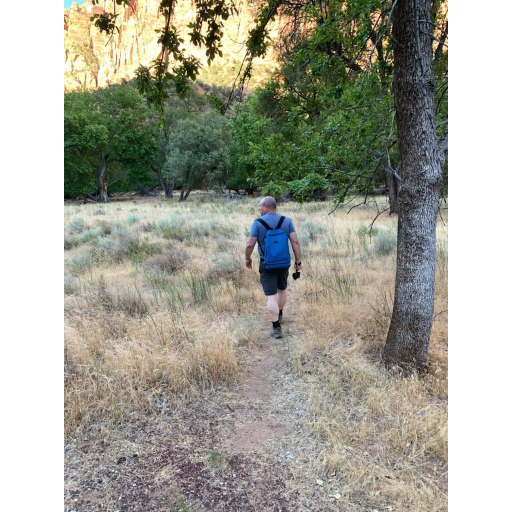 Jim out hiking in Zion National Park.