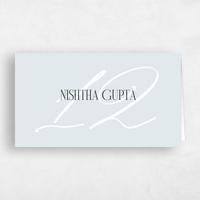 Blue Wedding Place Card - Ferrara