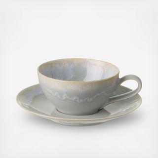 Taormina Grey Tea Cup & Saucer