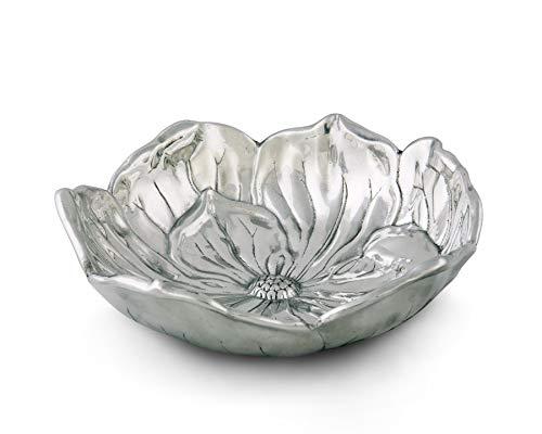 Arthur Court Designs Aluminum Magnolia Bloom Bowl 10" Long