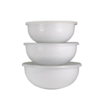 Golden Rabbit® Solid White 3-Piece Mixing Bowl Set