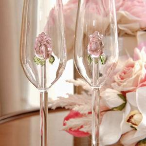 Rose Crystal Glass - Champagne Flutes