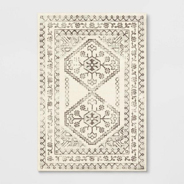 7'x10' Kensington Washable Persian Style Cream Rug Cream - Threshold™