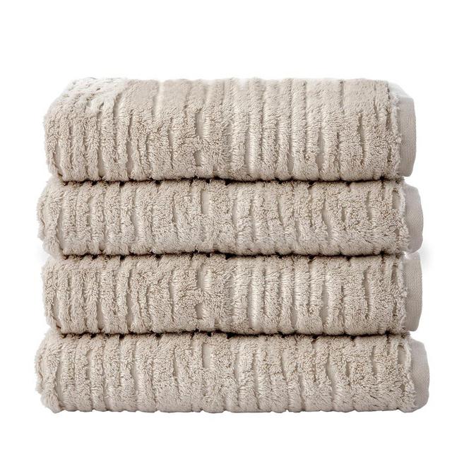SKL Home CloudSoft Cotton Luxury 4 Pc Bath Towel Set, Oatmeal