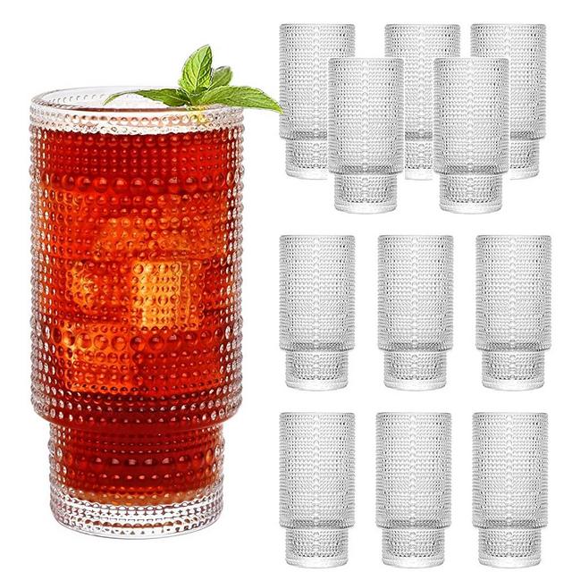 QAPPDA 10 Ounce Drinking Glasses,Clear Water Glasses Set of 12,Stackable  Drinking Tumbler Glass Coff…See more QAPPDA 10 Ounce Drinking Glasses,Clear