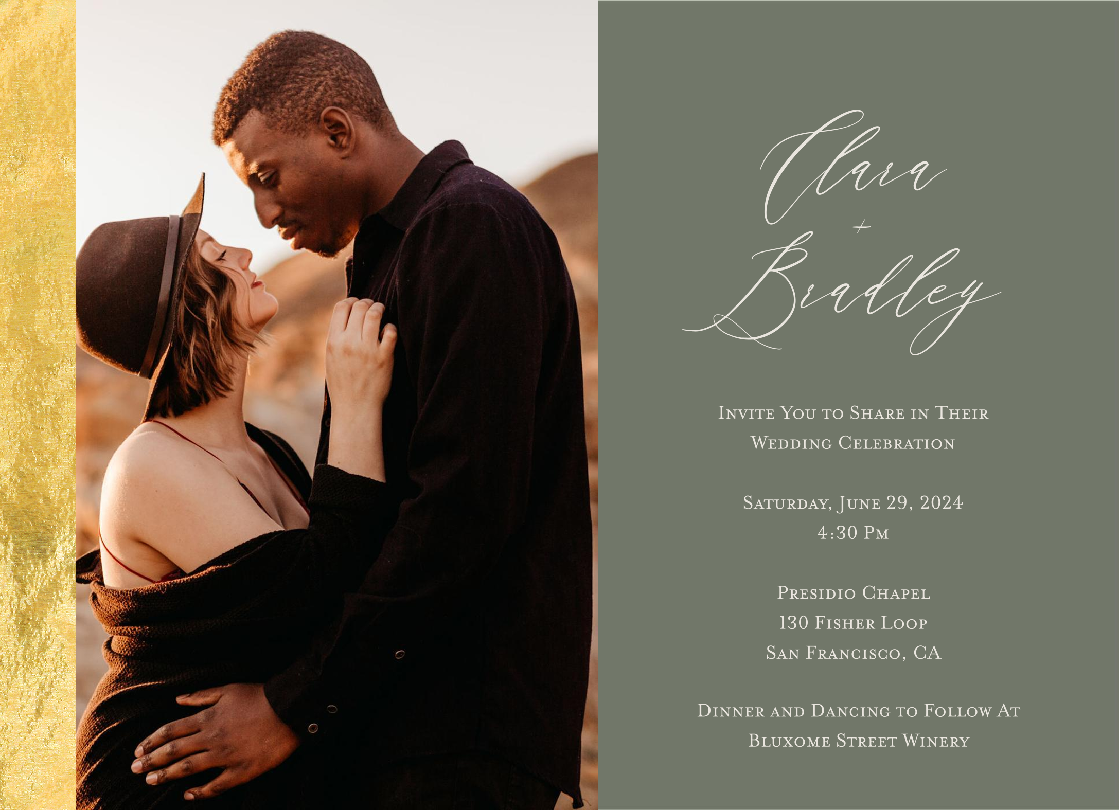 Zola Wedding Invitations - Arenika Landscape Foil