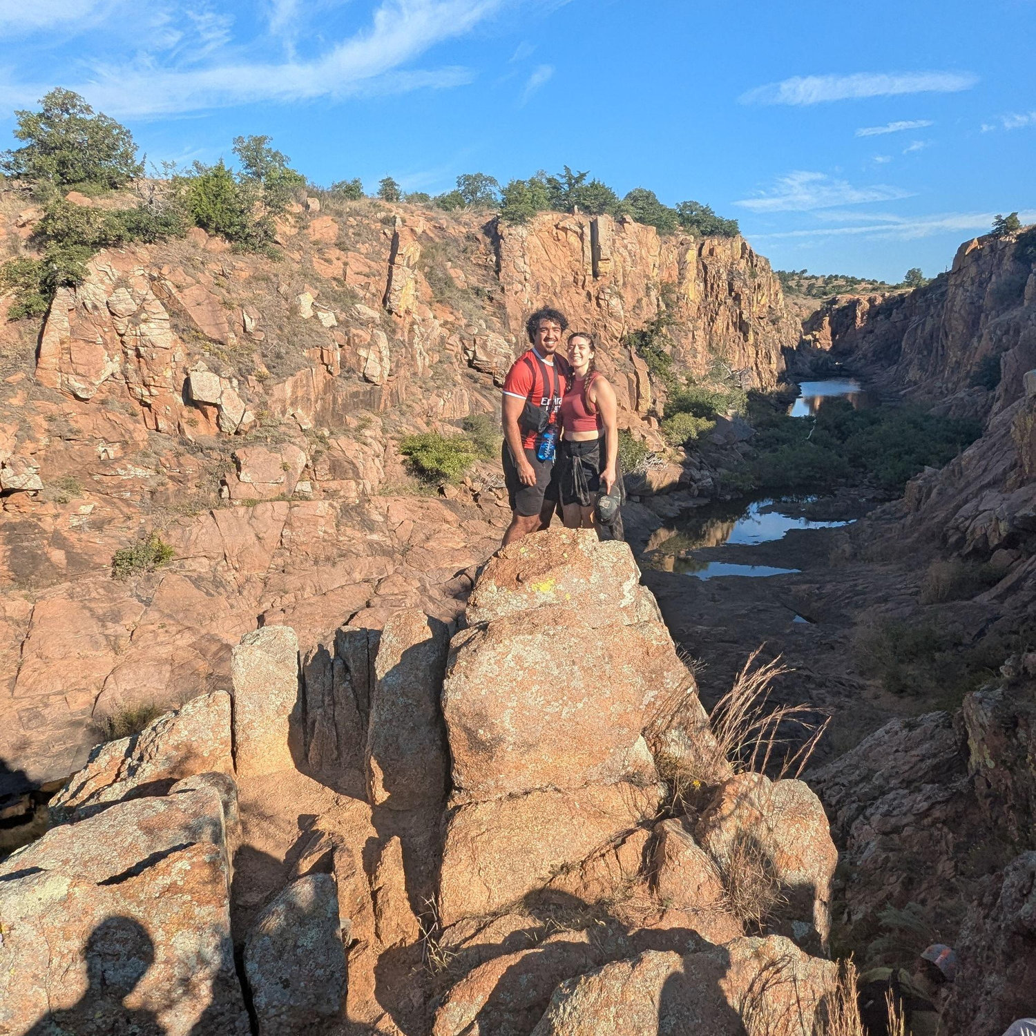 Hiking, but in Oklahoma. We saw Bison, Longhorn, and Elk!