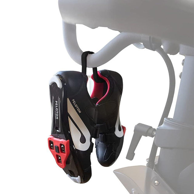 SELINA® Shoe Hanger for Peloton - Shoe Holder Accessory for Peloton - Must Have Accessory for The Peloton Bike and Peloton Bike Plus - Shoe Hook Compatible with Your Peloton Bike (Single - Black)