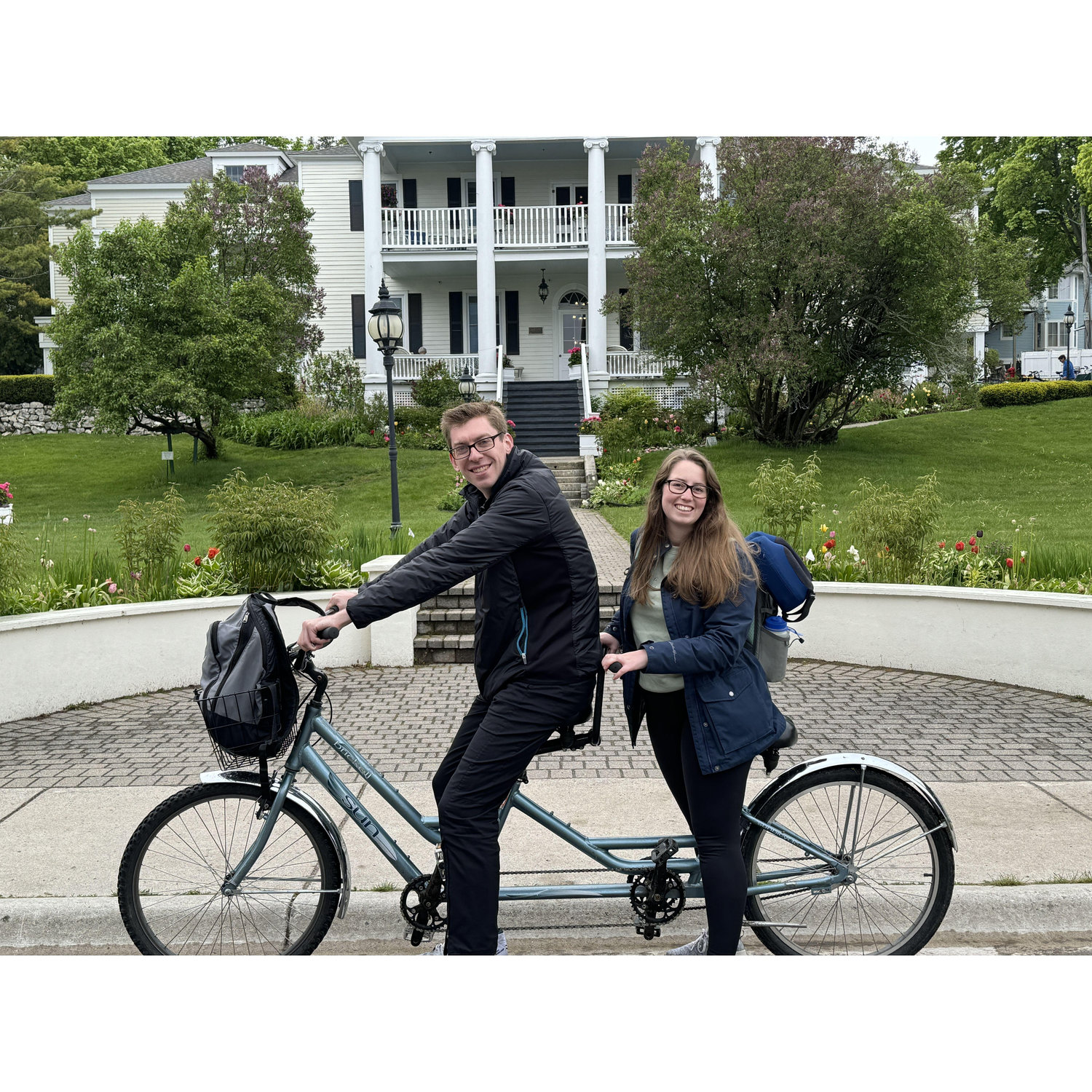 Tandem bike ride! Macinac Island, Michigan