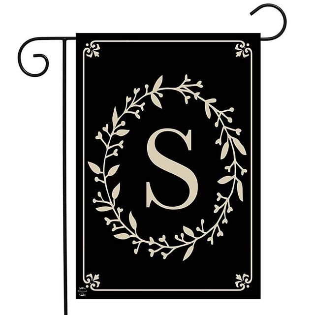Briarwood Lane Classic Monogram Letter S Garden Flag Everyday 12.5" x 18"