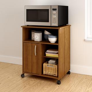 Axess Microwave Cart with Storage on Wheels