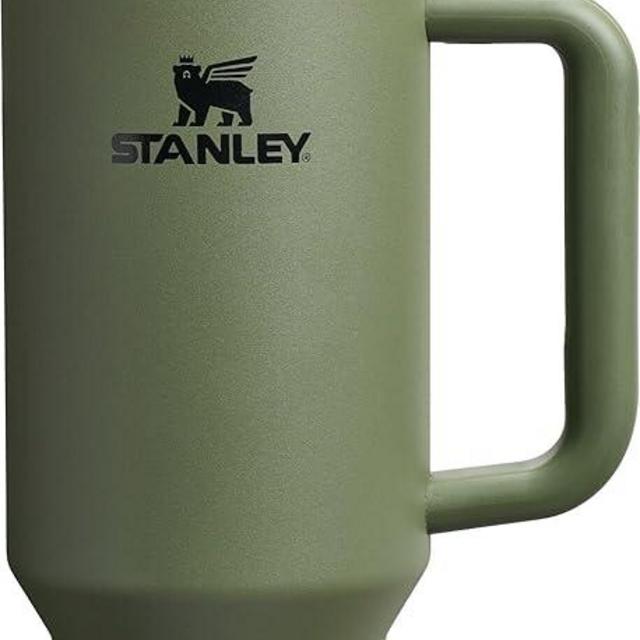 Stanley Quencher H2.0 Tumbler with Handle and Straw 40 oz | Flowstate 3-Position Lid | Cup Holder Compatible for Travel | Insulated Stainless Steel Cup | BPA-Free | Dried Pine