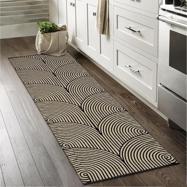 Tiffasea Farmhouse Runners for Hallways 2x6 ft Washable Kitchen Rugs Floor Runner Cotton Hand-Woven Entryway Rug Reversible Outdoor Runner Rug Carpet Runners for Indoor Bedroom Bathroom