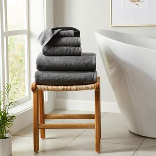 Acacia 6-Piece Cotton Textured Bath Towel Set