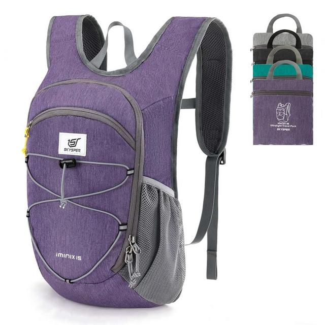 SKYSPER 15L/20L Foldable Hiking Backpack Lightweight Packable Travel Daypack with Chest Strap Small Folding Pack for Walking