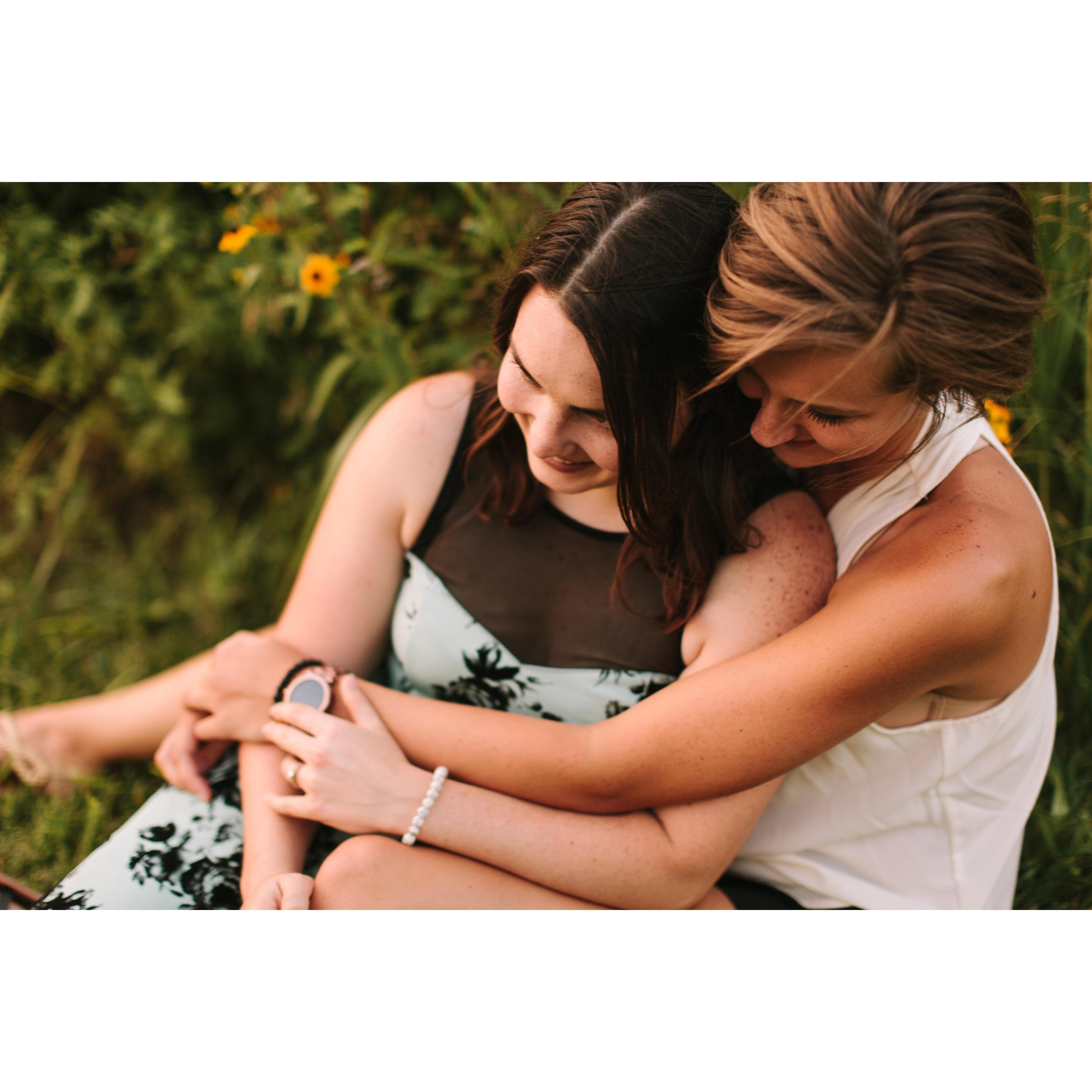 Ashley asked Liz to share forever on July 19, 2018. Liz, who may have had too much wine, believed Ashley to be doing another "fake-out." Once she was sure it was for real, she said "Of Course"
