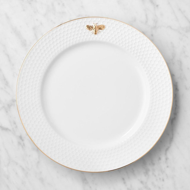 Honeycomb Embossed Dinner Plates, Set of 8