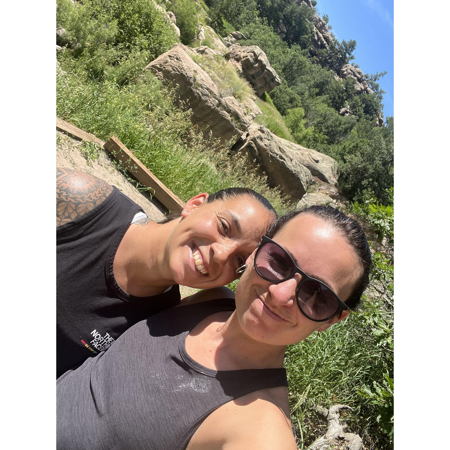 Hiking at Castlewood Canyon State Park.