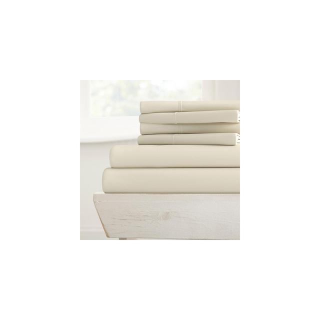 Solid 6 Piece Sheet Set - Ultra Soft, Easy Care - Becky Cameron, Ivory, Full
