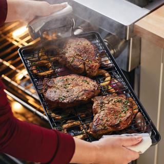 Advanced Bronze Nonstick Double Burner Griddle