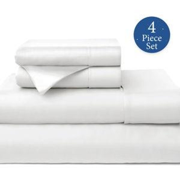 100% Bamboo Bed Sheets - White