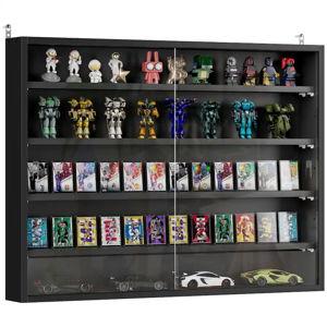 5-Tier Display Cabinet, Glass Door Cabinet with Adjustable Shelves