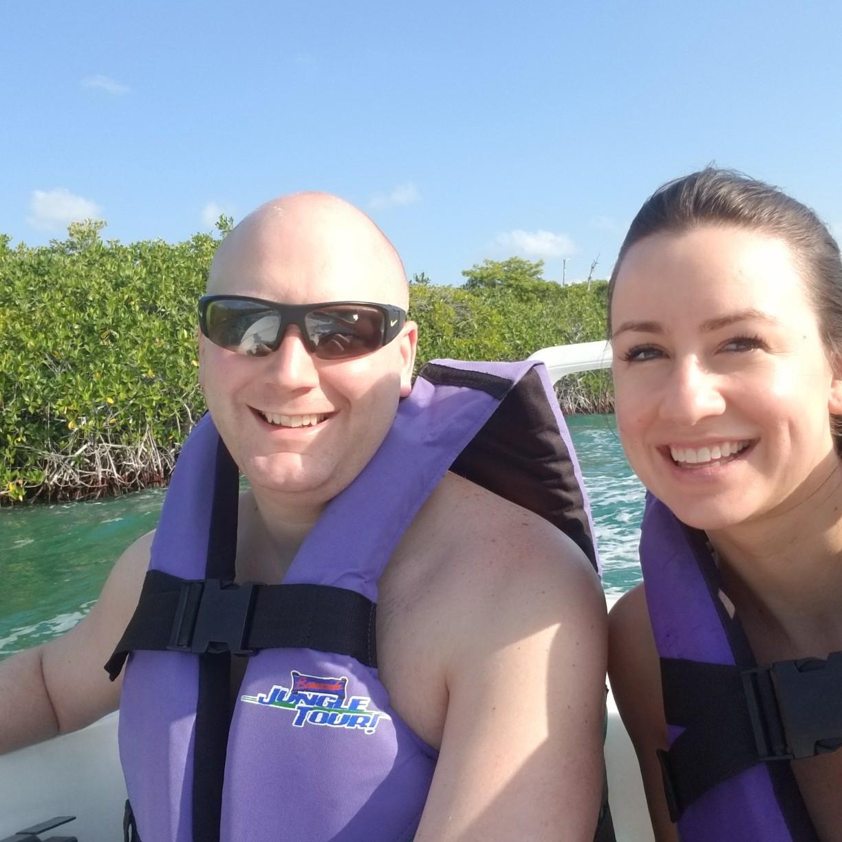 Driving a boat while taking the picture #safetyfirst